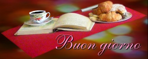 buongiorno con vasoio rosso