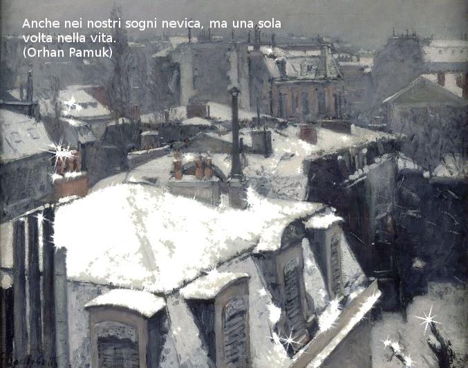 Gustave Caillebotte Vue de toits effet de neige scritta